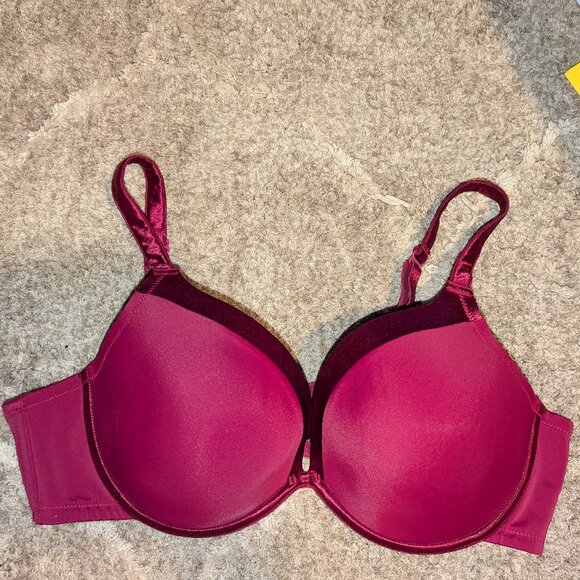 44C Avenue Body Burgundy Bra With Satin Trim from Lane Bryant Store - NWT - Picture 1 of 7
